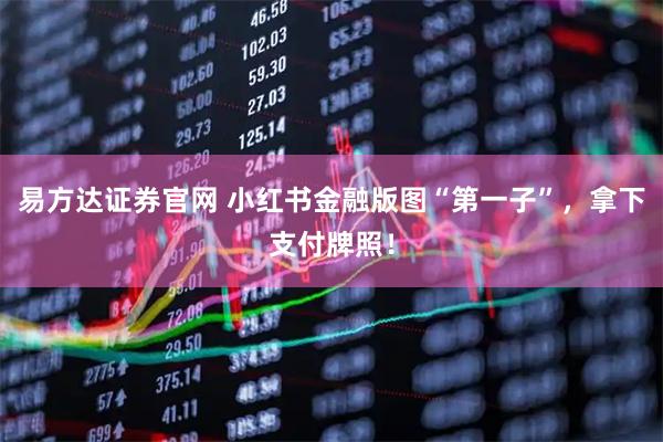 易方达证券官网 小红书金融版图“第一子”，拿下支付牌照！